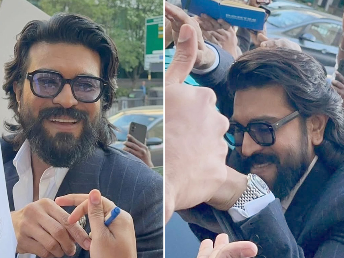 Ram Charan Receives Warm Welcome In London Ahead of Wax Statue Inauguration Photos1