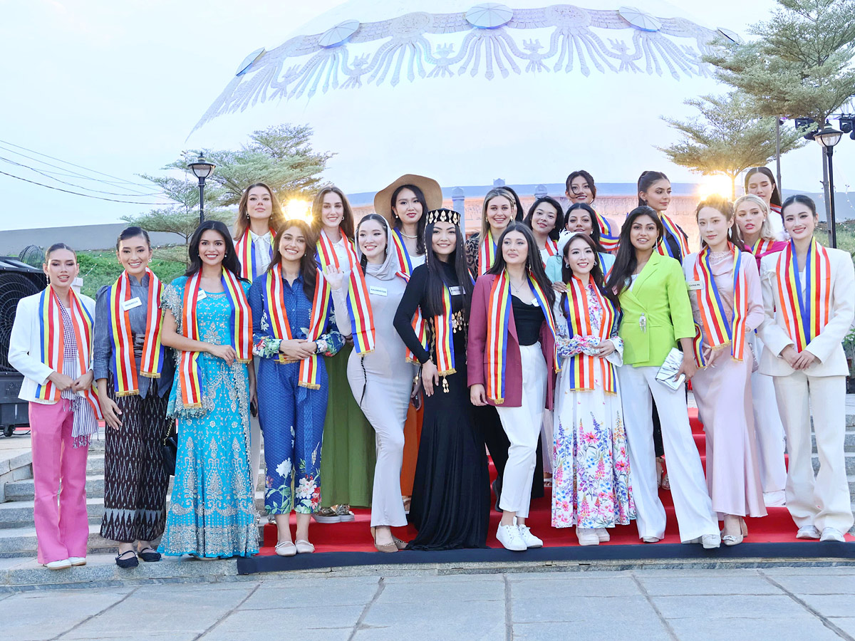 Miss World Contestants Visit Nagarjunasagar Buddhavanam Photos11
