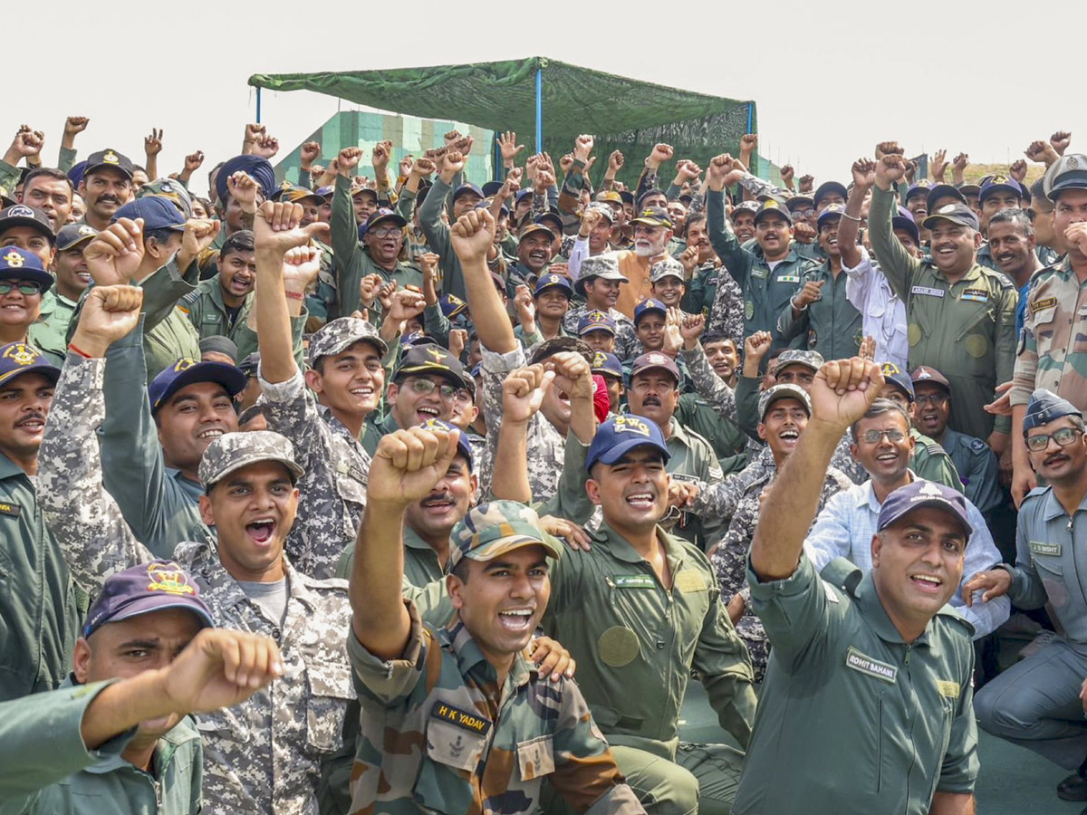 PM Narendra Modi meets jawans at Adampur Airbase Photos7