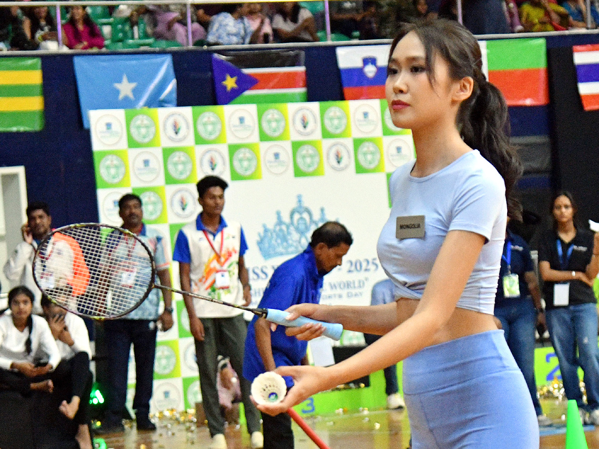 Miss World 2025 Contestants participated in Sports At Gachibowli indoor stadium Photos20