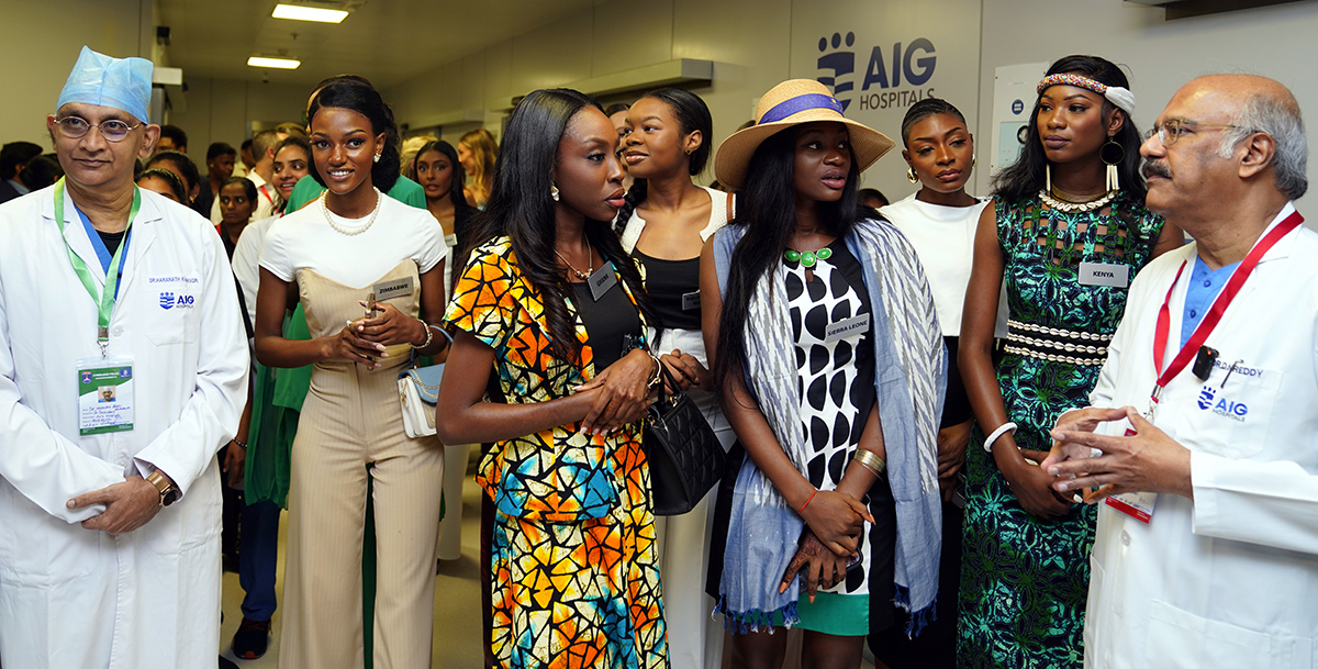Miss World Contestants Words On AIG Hospitals Gachibowli Photos7