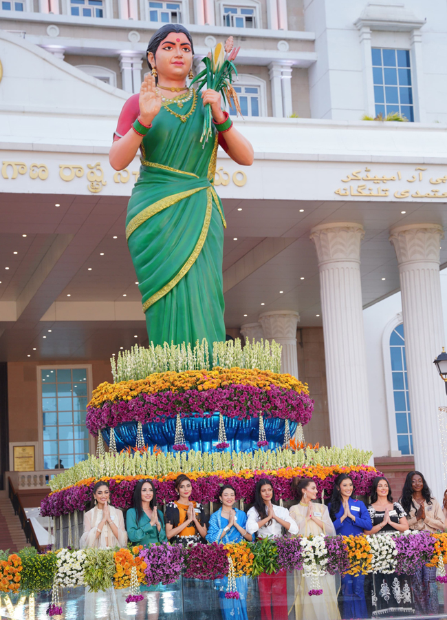 Miss World 2025: Beauty queens visited the Telangana Secretariat on Sunday May 18.14