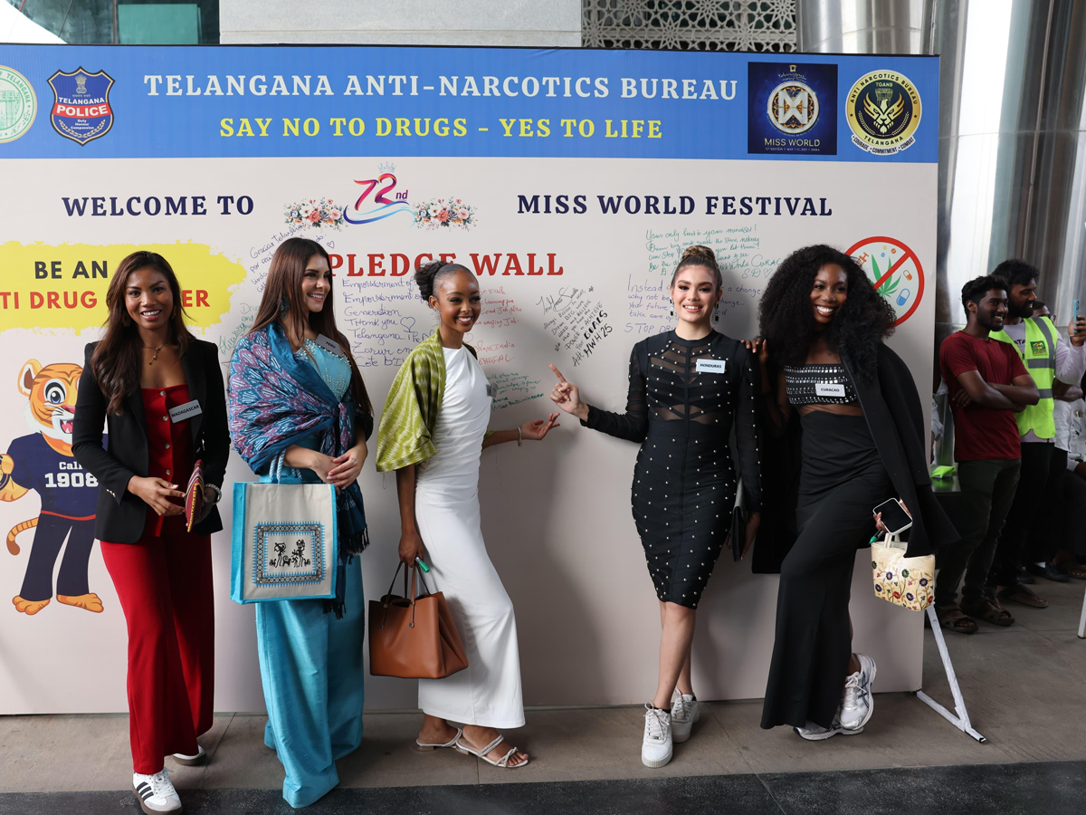 Miss World 2025: Beauty queens visited the Telangana Secretariat on Sunday May 18.10