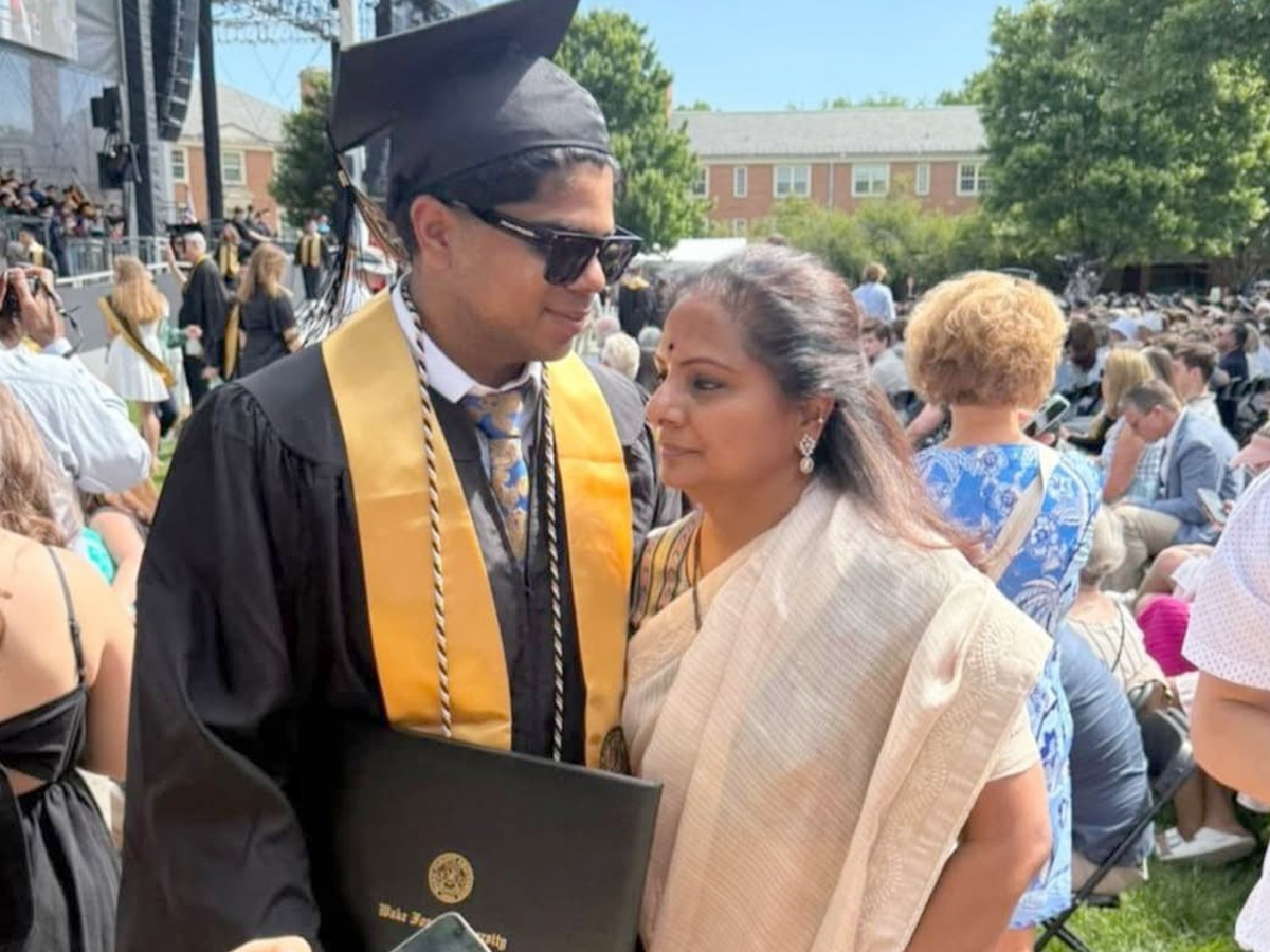 MLC Kavitha attends son Aditya's graduation ceremony in the US Photos3