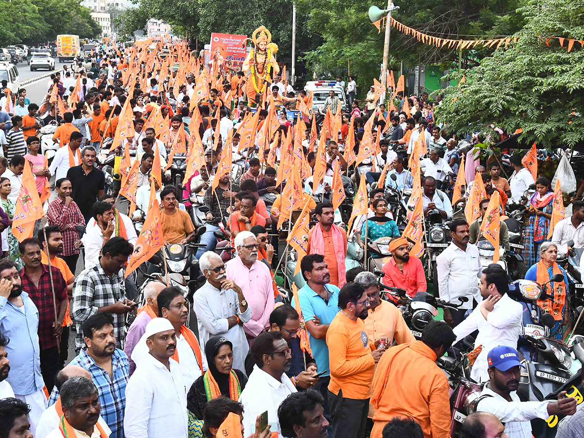 Hanuman Jayanti 2025 : Hanuman Shobha Yatra Vijayawada BRTS Road16