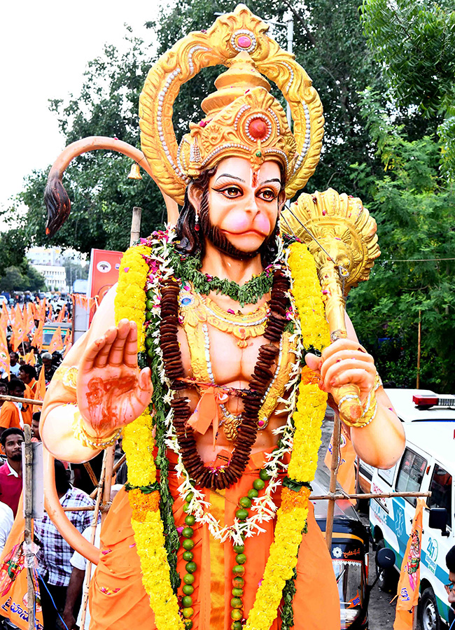 Hanuman Jayanti 2025 : Hanuman Shobha Yatra Vijayawada BRTS Road28