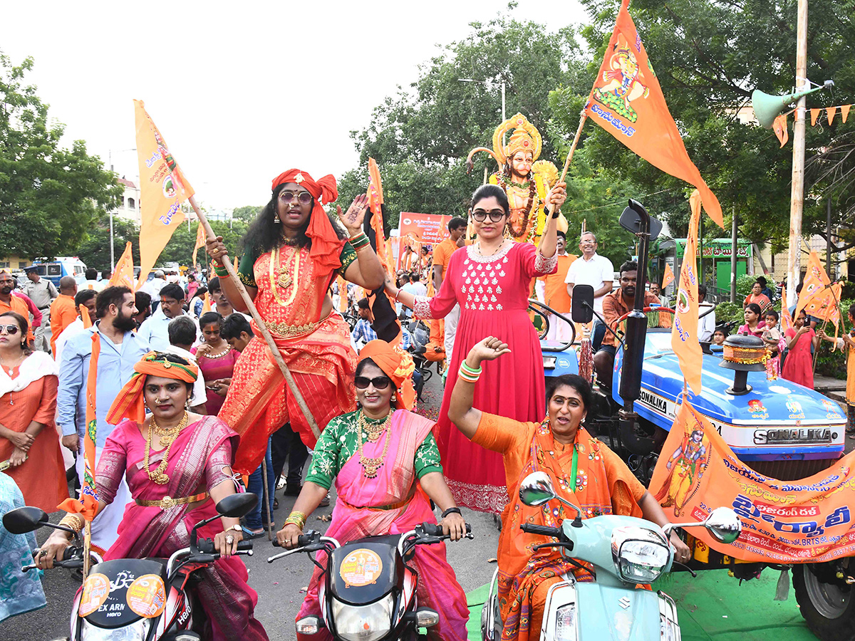 Hanuman Jayanti 2025 : Hanuman Shobha Yatra Vijayawada BRTS Road3