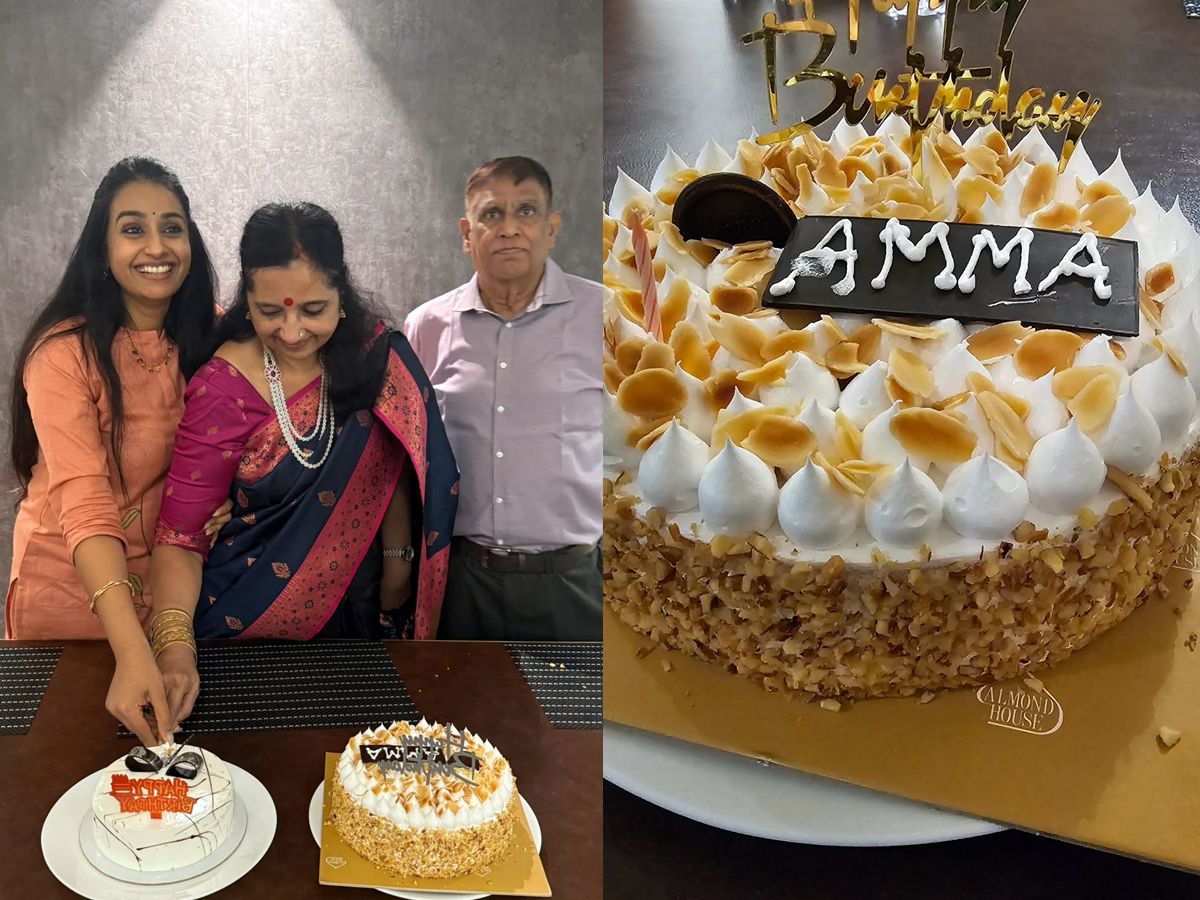 Actress Laya celebrates her mother's birthday Photos1