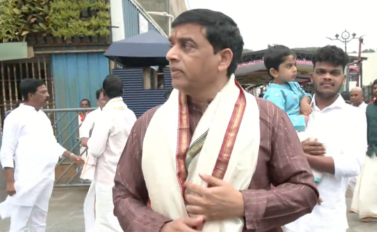 Producer Dil Raju With His Wife Tejaswini Visits Tirumala Temple Photos9