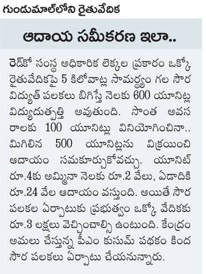 రైతువేదికలు.. సౌర కేంద్రాలు 1