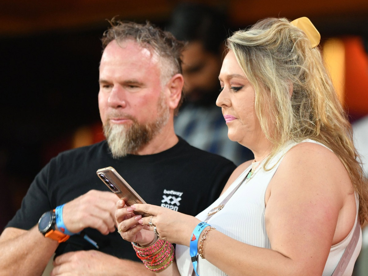 Celebrities In IPL Match At Hyderabad Uppal Cricket Stadium Photos19