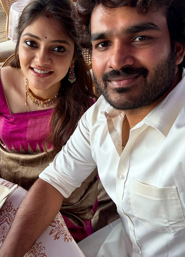 Hero kiran abbavaram wife rahasya gorak seemantham photos7
