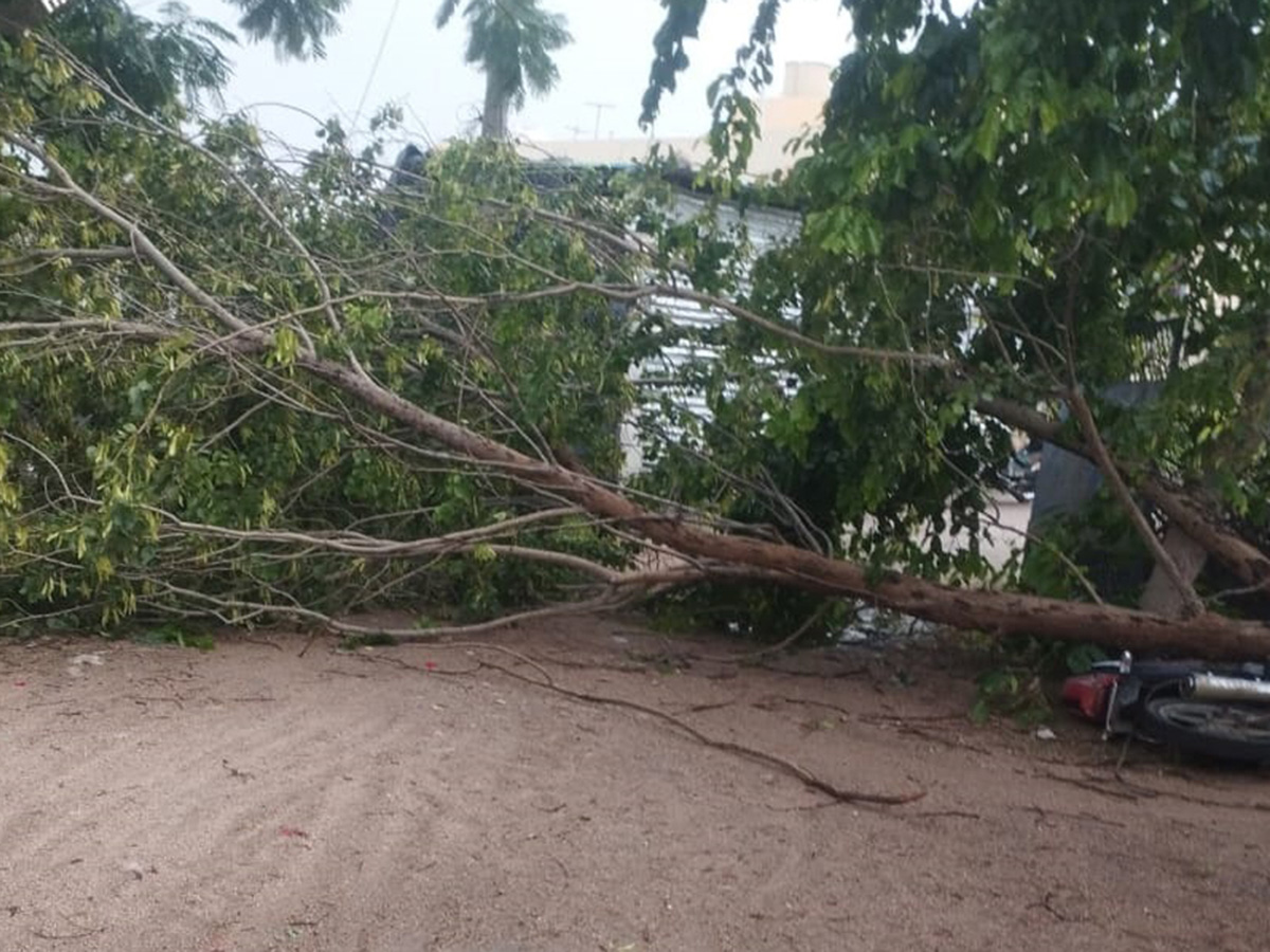 Heavy Hail Storm Rain Lashes In Nizamabad 17