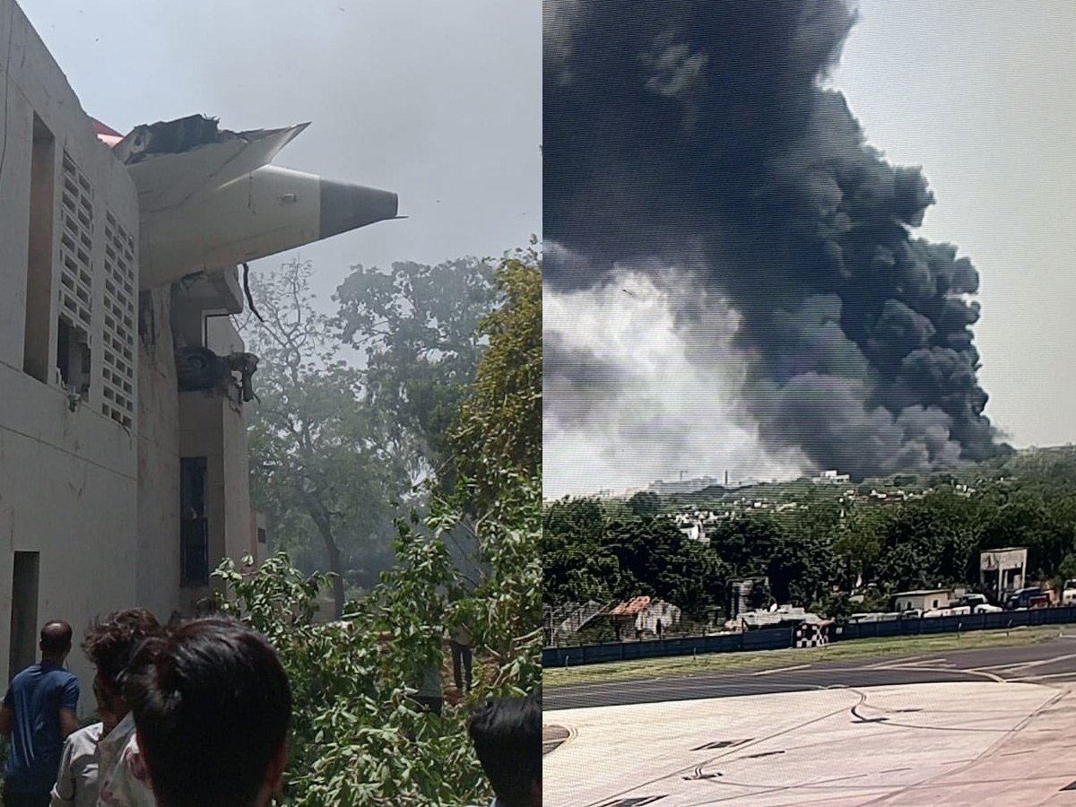 Air India Ahmedabad-London flight crashes near airport in Meghani area Photos2