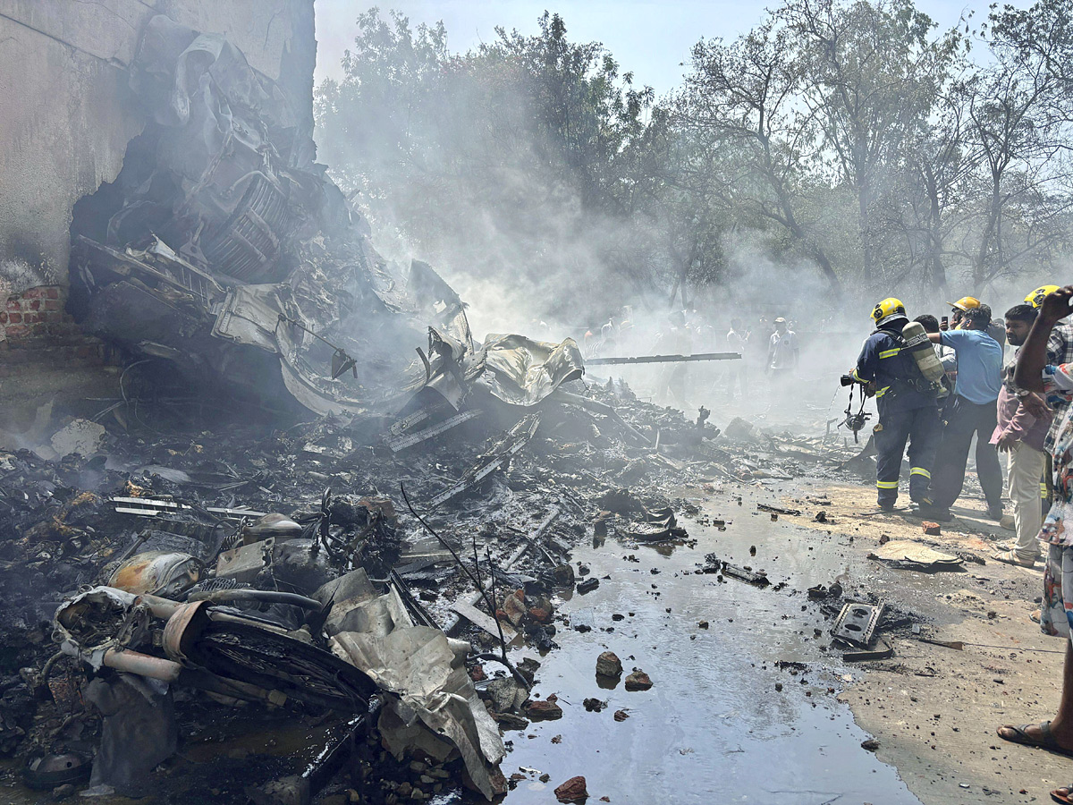 Air India Ahmedabad-London flight crashes near airport in Meghani area Photos9