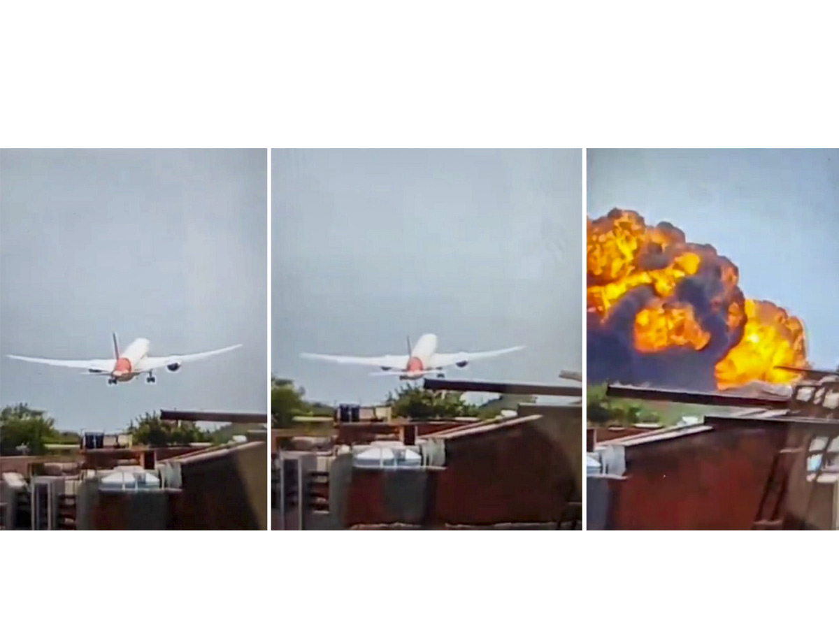 Air India Ahmedabad-London flight crashes near airport in Meghani area Photos12