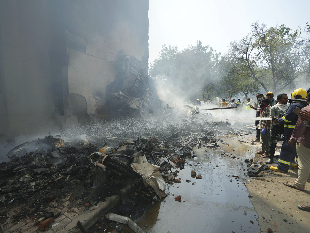 Air India Ahmedabad-London flight crashes near airport in Meghani area Photos22