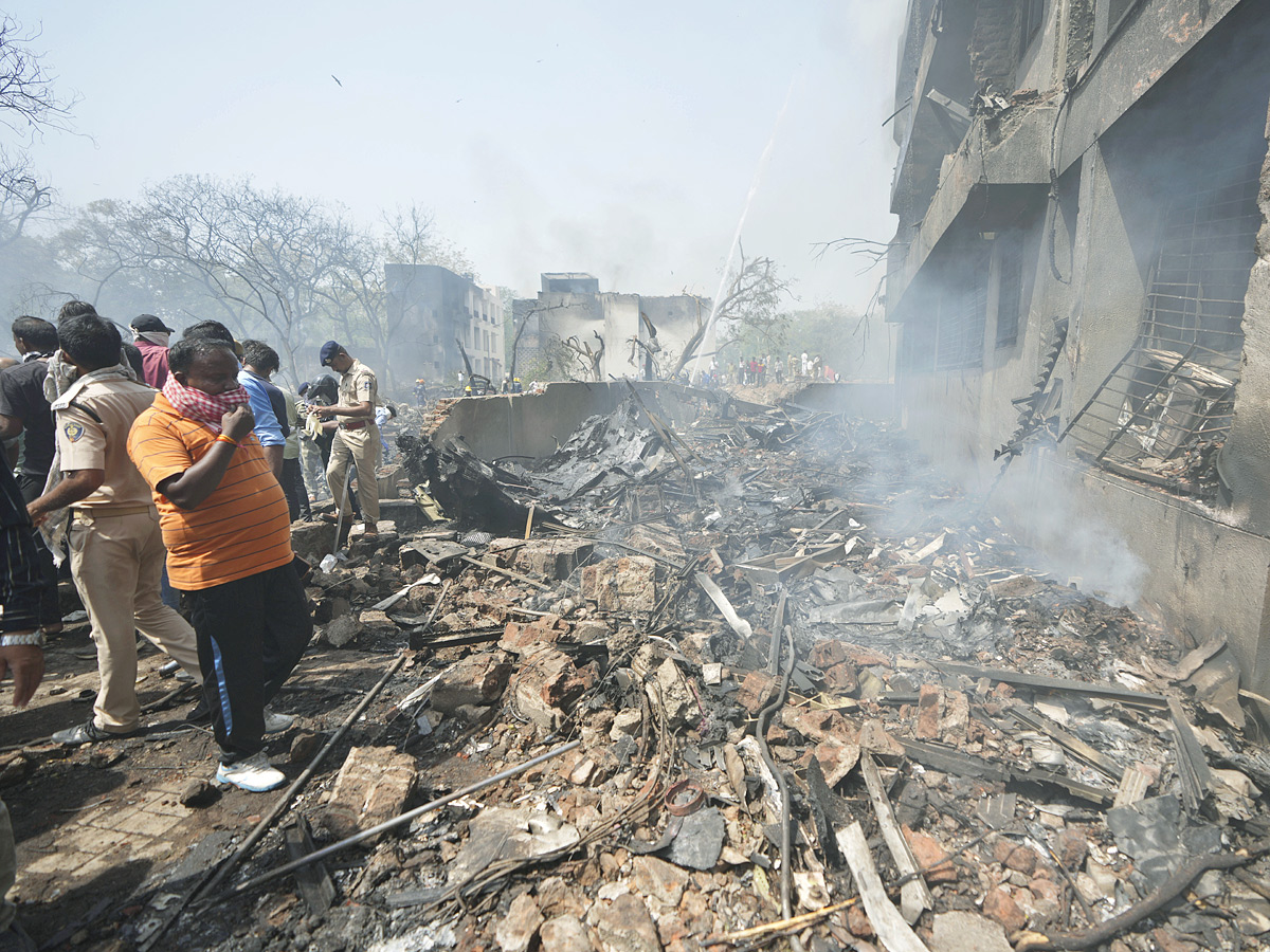 Air India Ahmedabad-London flight crashes near airport in Meghani area Photos23