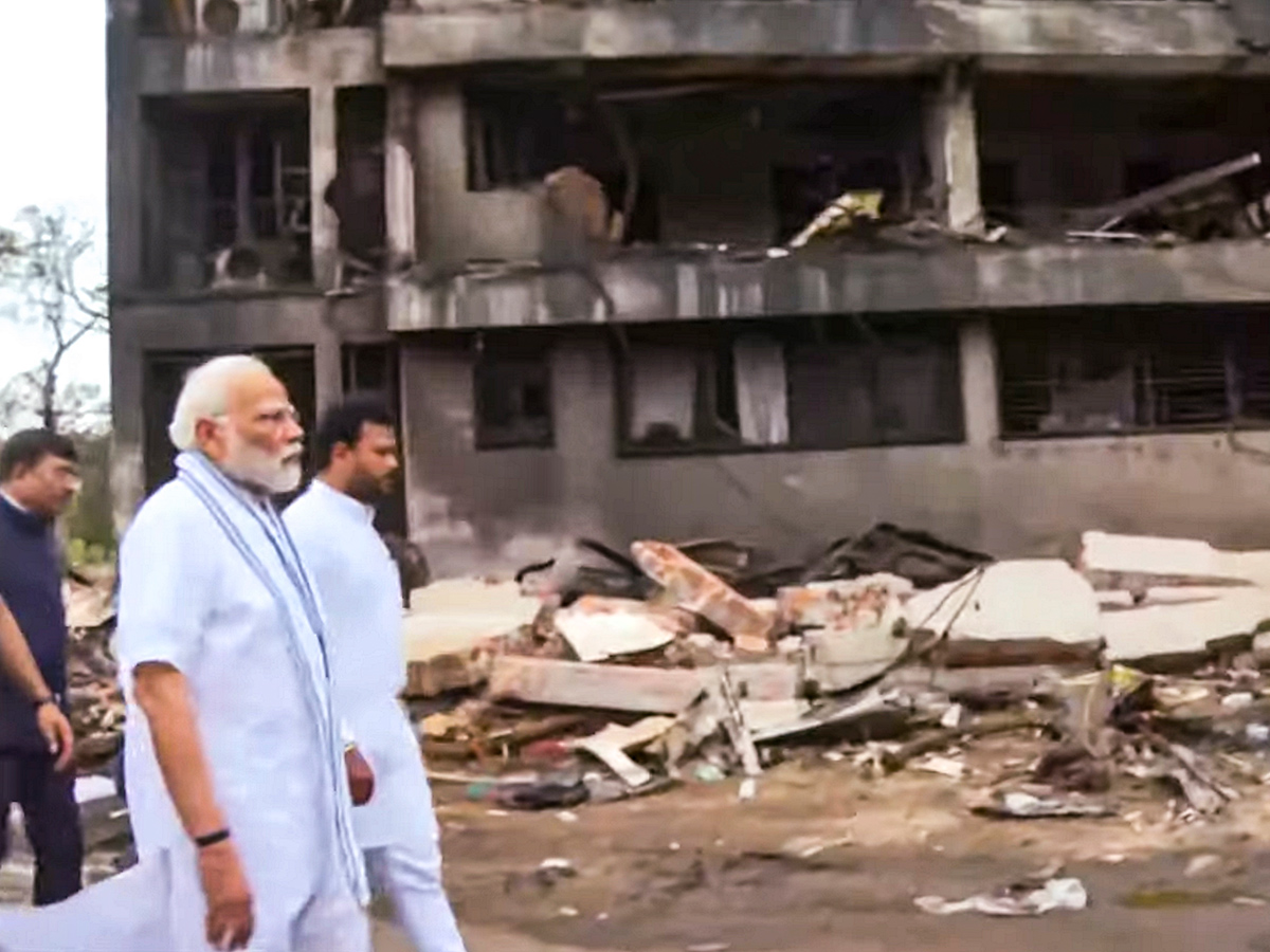 Narendra Modi visits the site of the Air India plane crash in Ahmedabad13