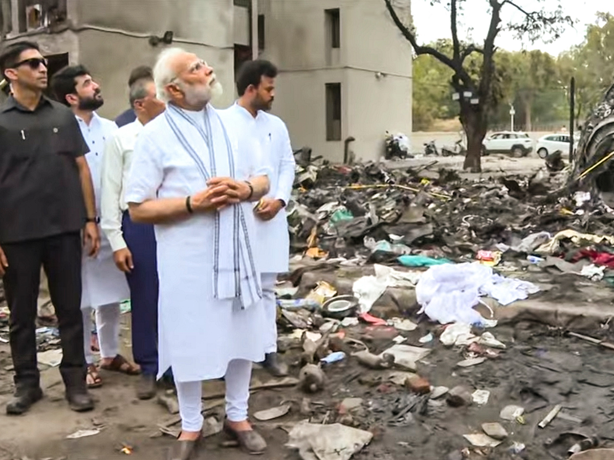 Narendra Modi visits the site of the Air India plane crash in Ahmedabad15