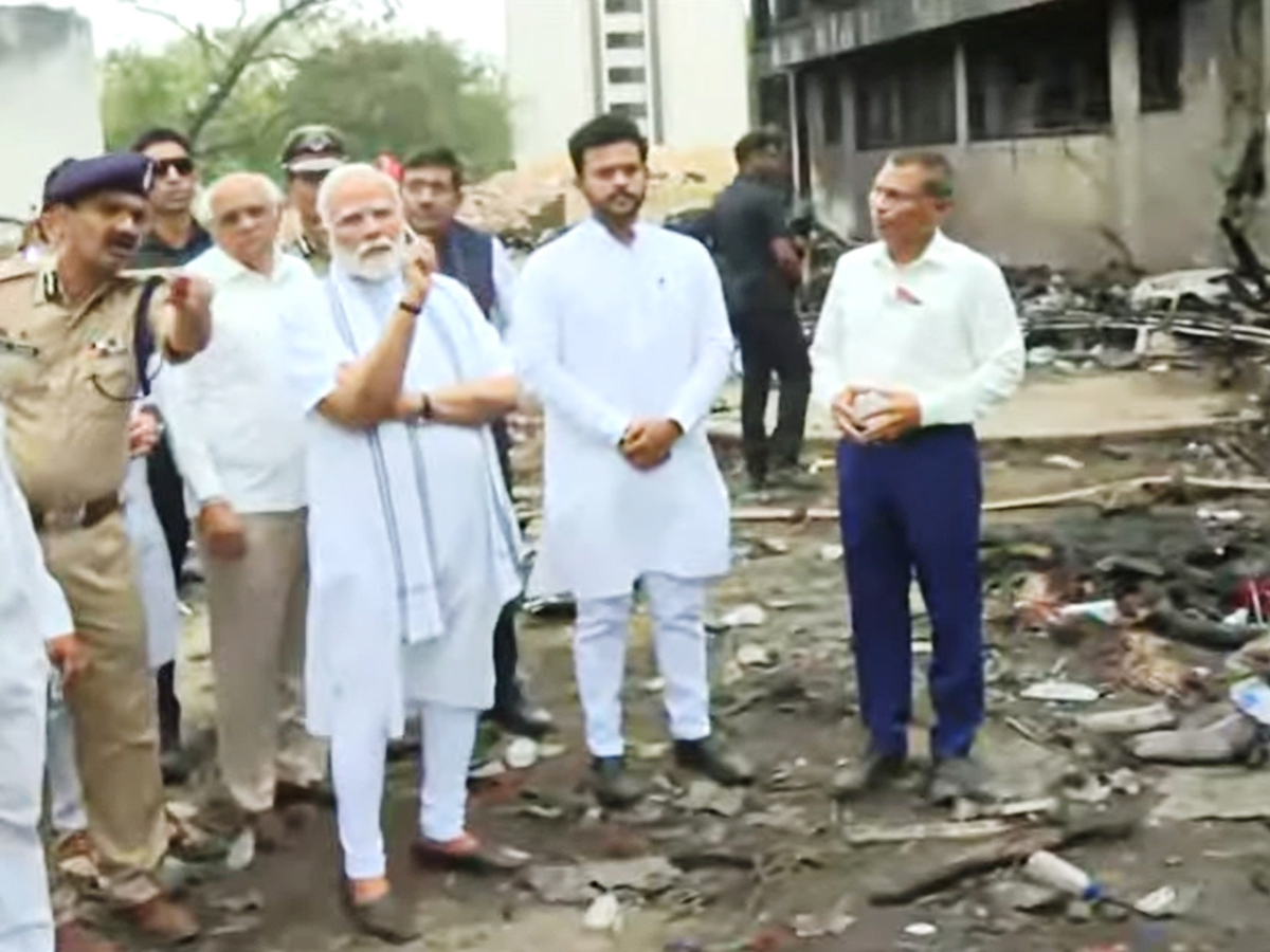 Narendra Modi visits the site of the Air India plane crash in Ahmedabad3