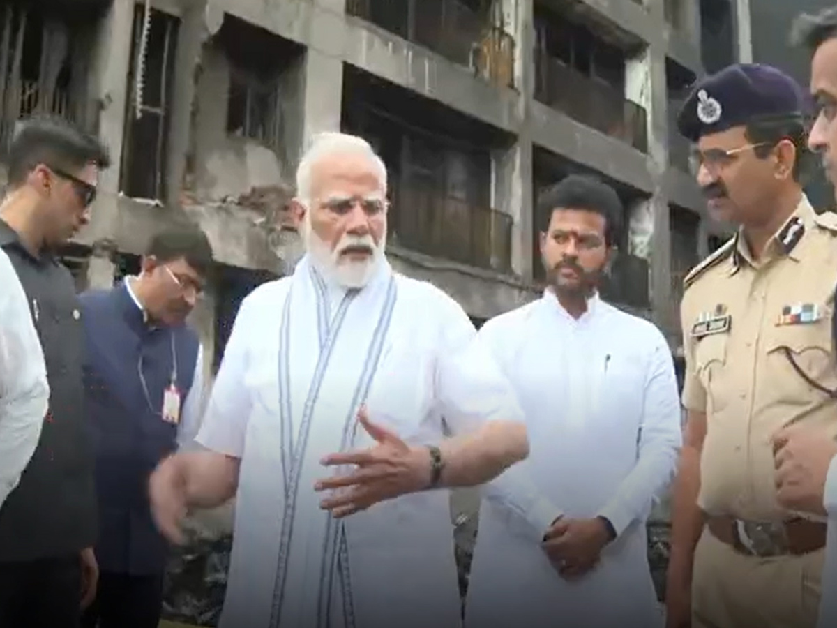 Narendra Modi visits the site of the Air India plane crash in Ahmedabad4