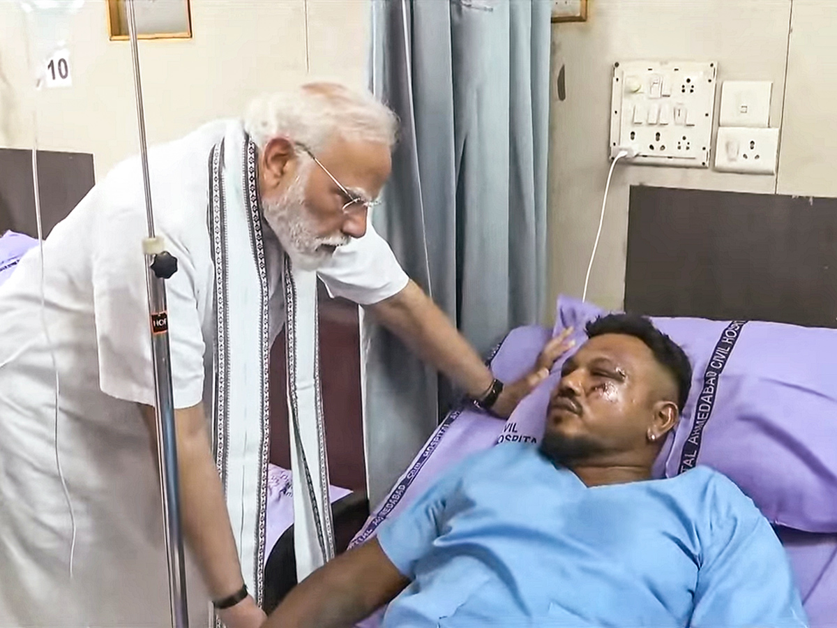 Narendra Modi visits the site of the Air India plane crash in Ahmedabad7