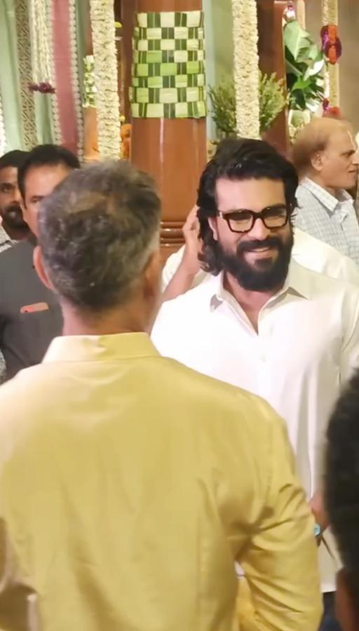 Global Star Ram Charan With Stylish Looks Spotted At Private Wedding Photos9