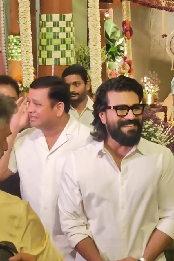 Global Star Ram Charan With Stylish Looks Spotted At Private Wedding Photos10