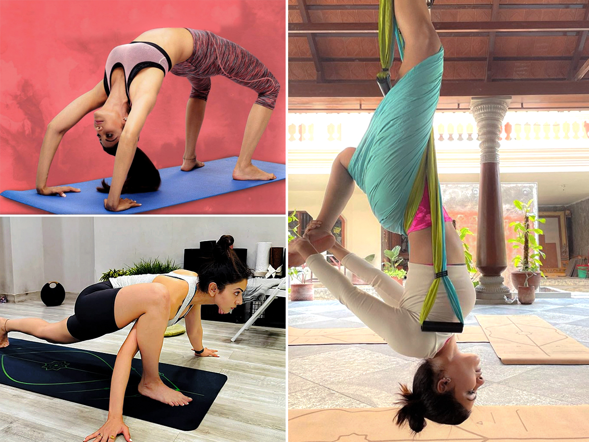 Tollywood and Bollywood Actress international yoga day 20251