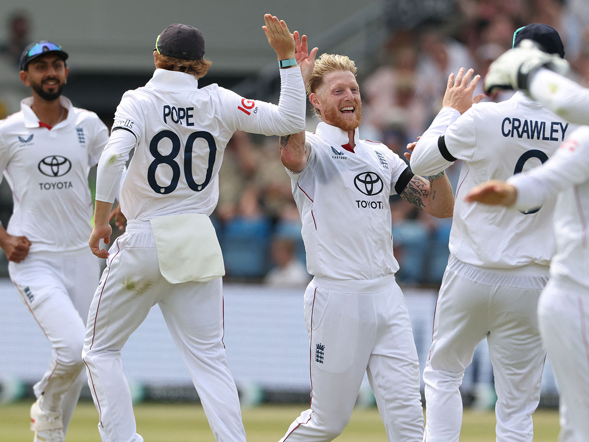 first cricket test match between England and India at Headingley in Leeds14