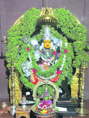 అమ్మవారికి పుదీన మాల
2