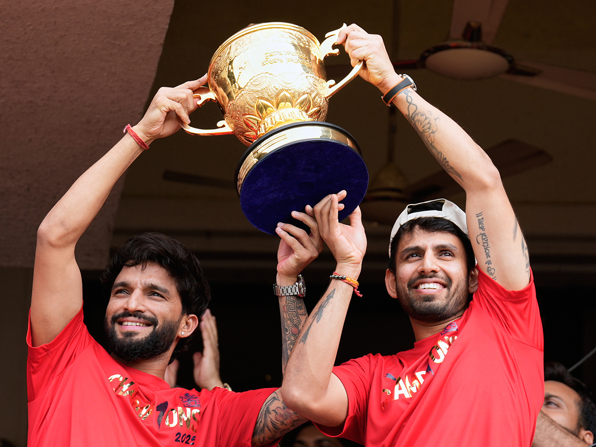 IPL 2025 winning Royal Challengers Bengaluru team felicitation ceremony at the Chinnaswamy Stadium15