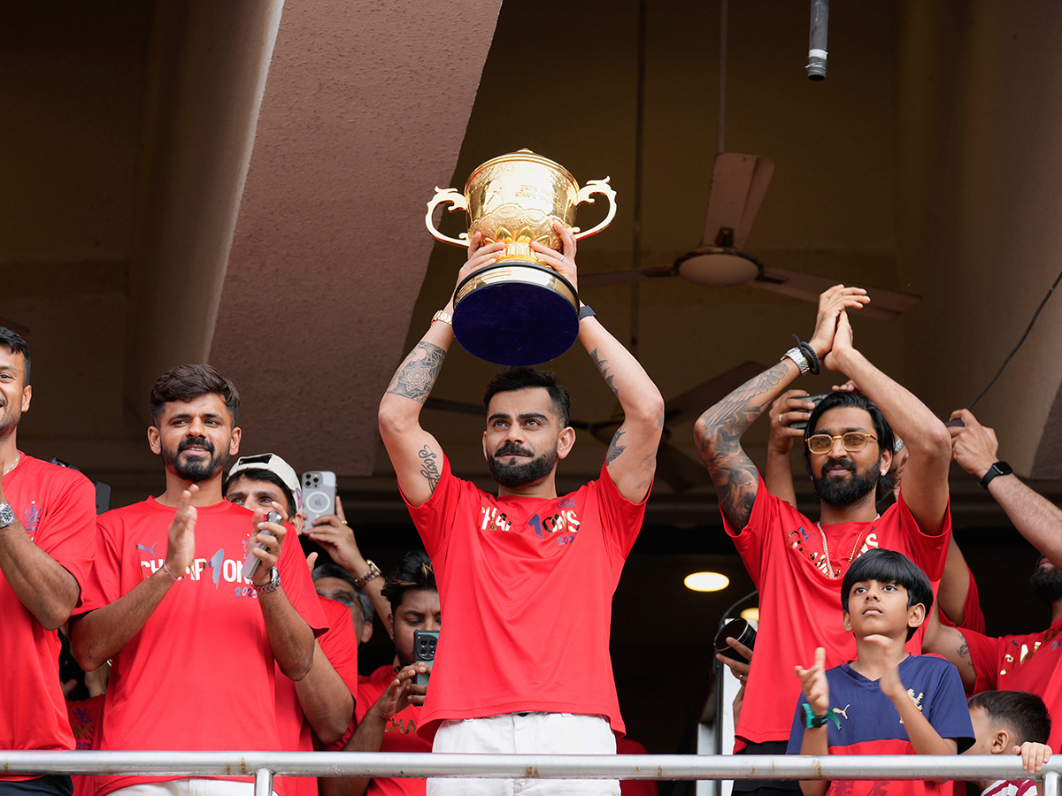 IPL 2025 winning Royal Challengers Bengaluru team felicitation ceremony at the Chinnaswamy Stadium17