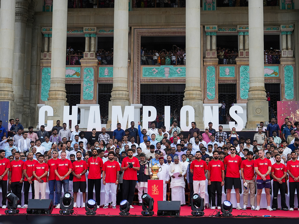 IPL 2025 winning Royal Challengers Bengaluru team felicitation ceremony at the Chinnaswamy Stadium4