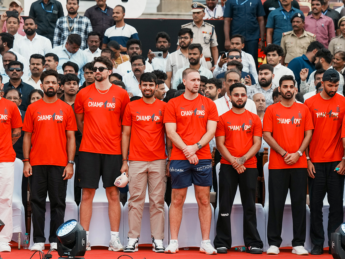 IPL 2025 winning Royal Challengers Bengaluru team felicitation ceremony at the Chinnaswamy Stadium5