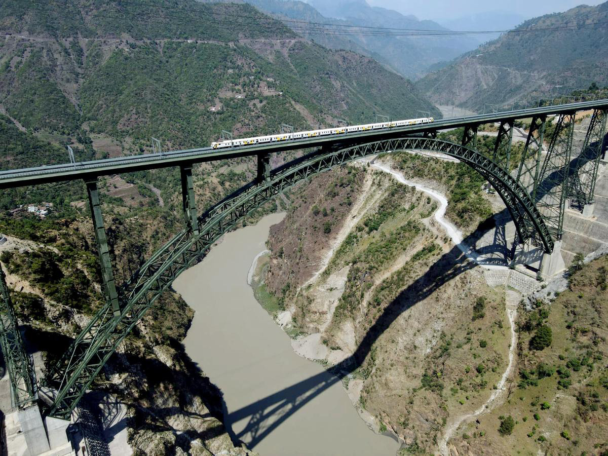 Chenab Bridge is located in the Jammu and Kashmir area12