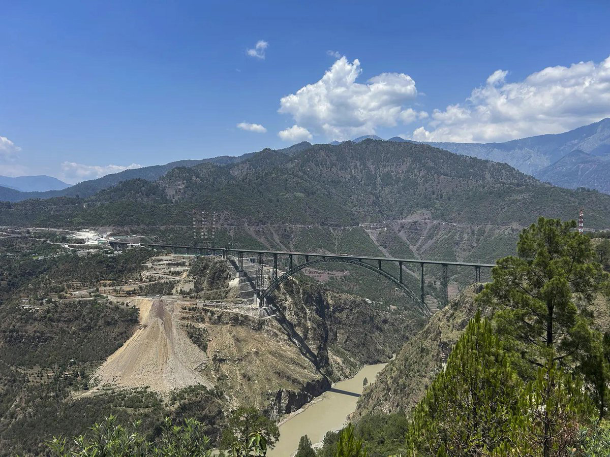 Chenab Bridge is located in the Jammu and Kashmir area14