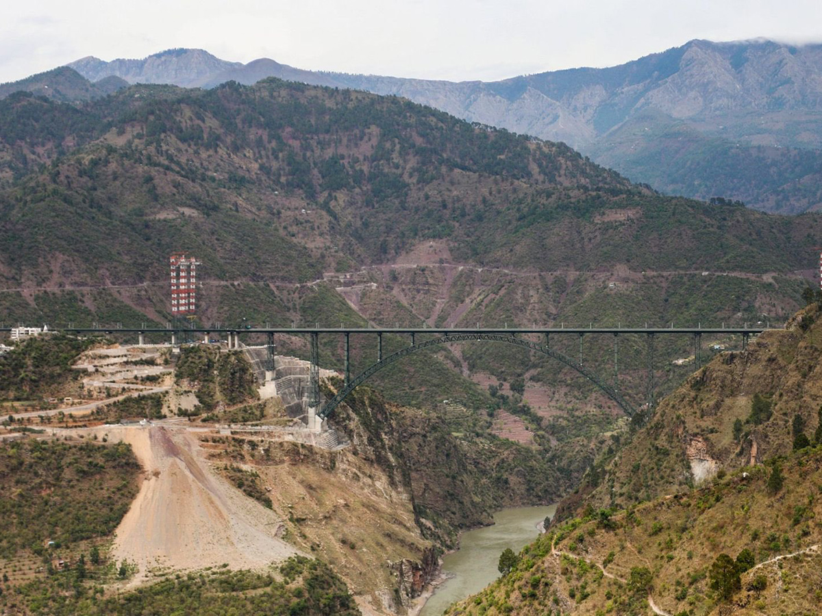 Chenab Bridge is located in the Jammu and Kashmir area16