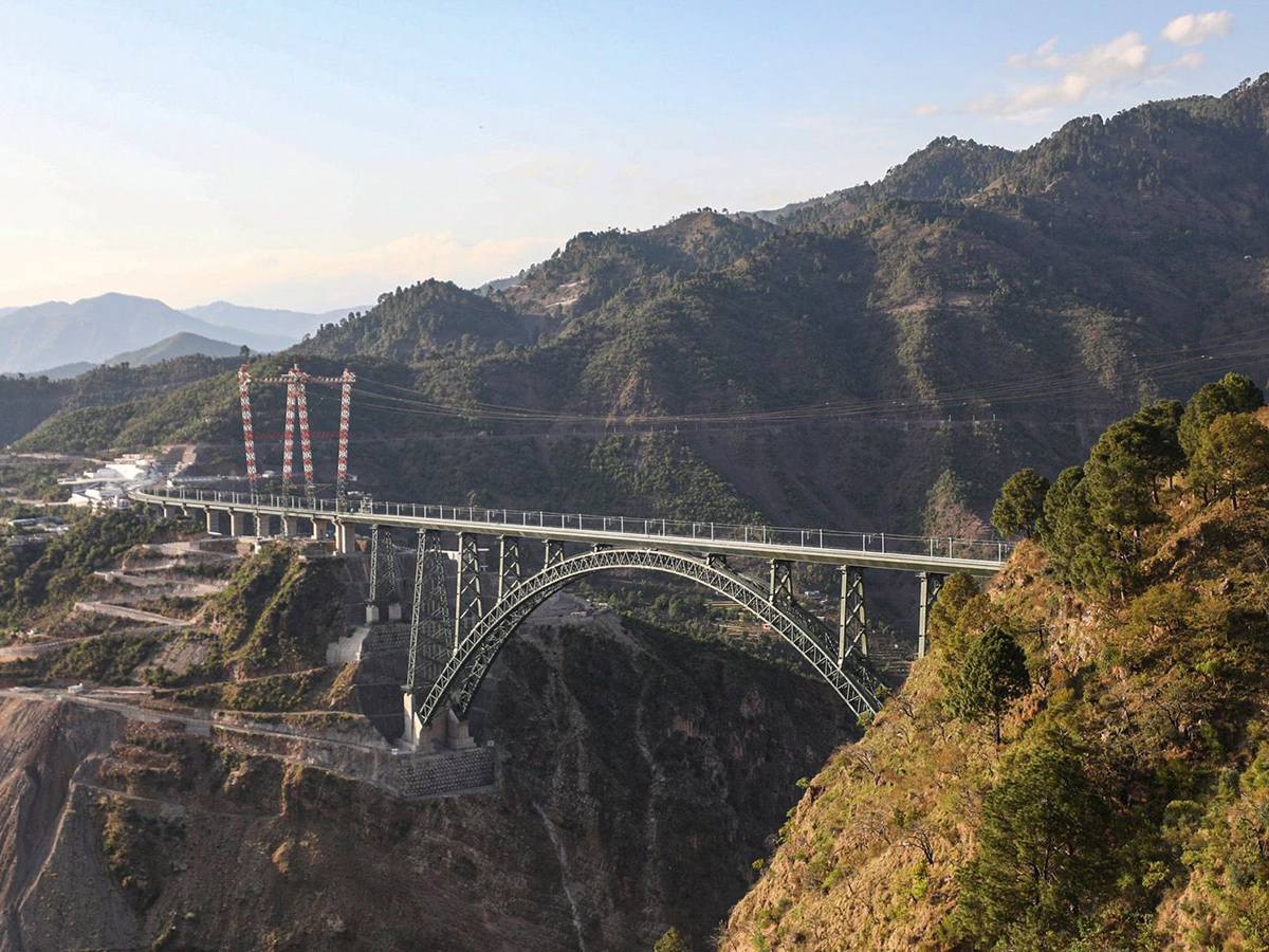Chenab Bridge is located in the Jammu and Kashmir area17
