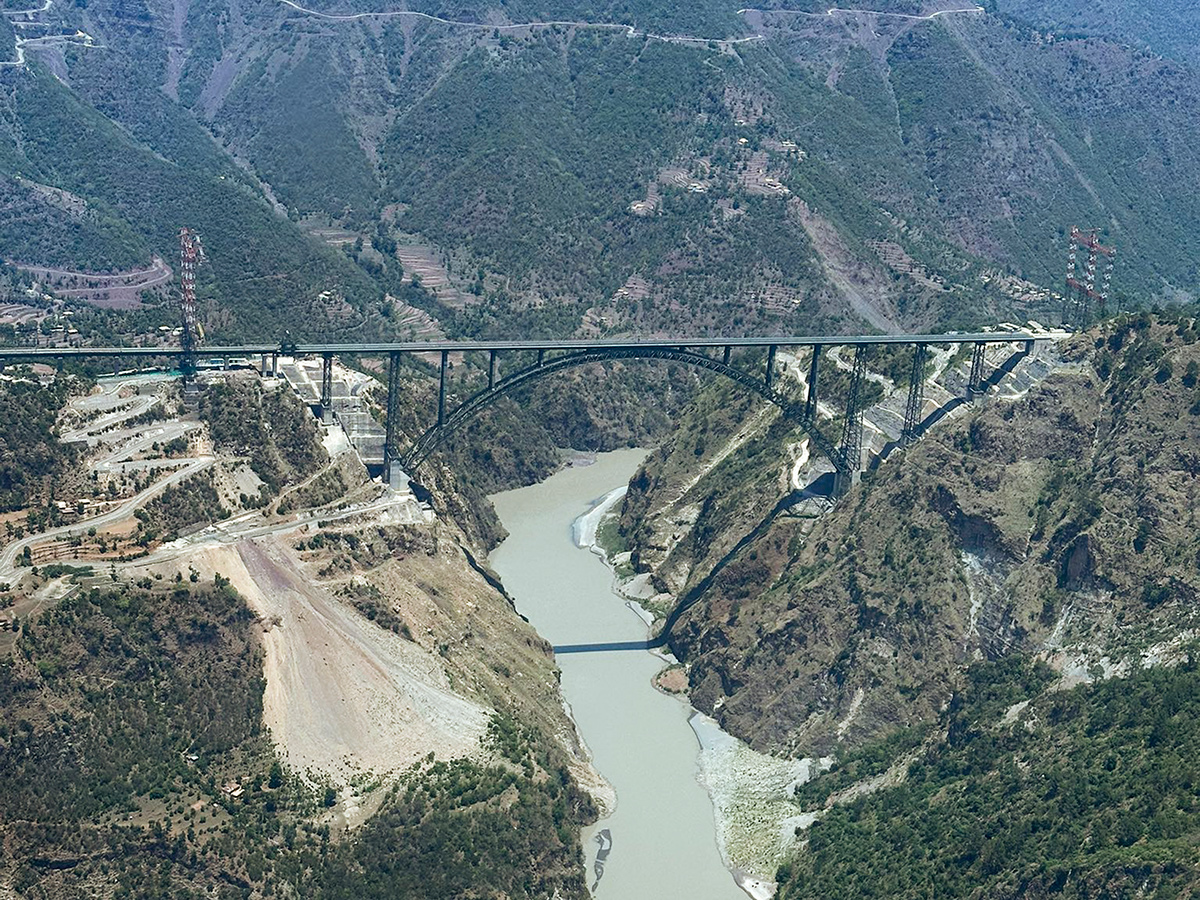 Chenab Bridge is located in the Jammu and Kashmir area7