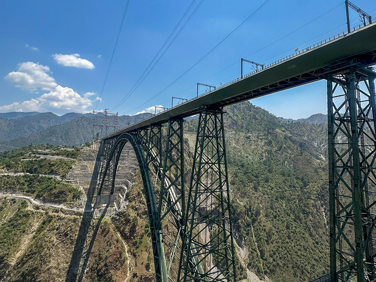 Chenab Bridge is located in the Jammu and Kashmir area8