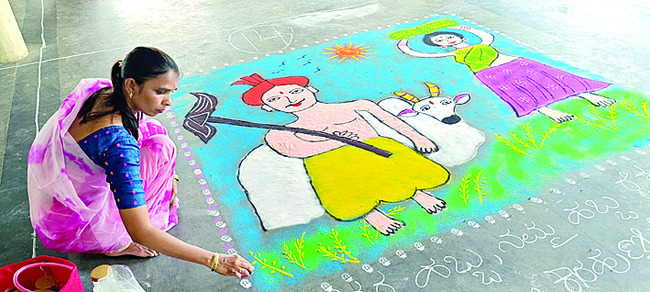 అలరించిన ముగ్గుల పోటీలు 2