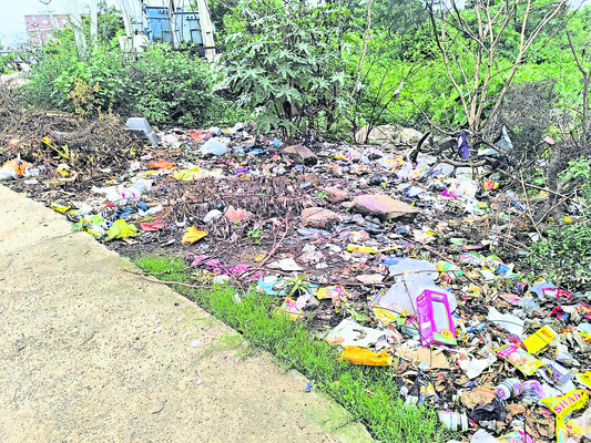రోడ్లపైనే చెత్త కుప్పలు2