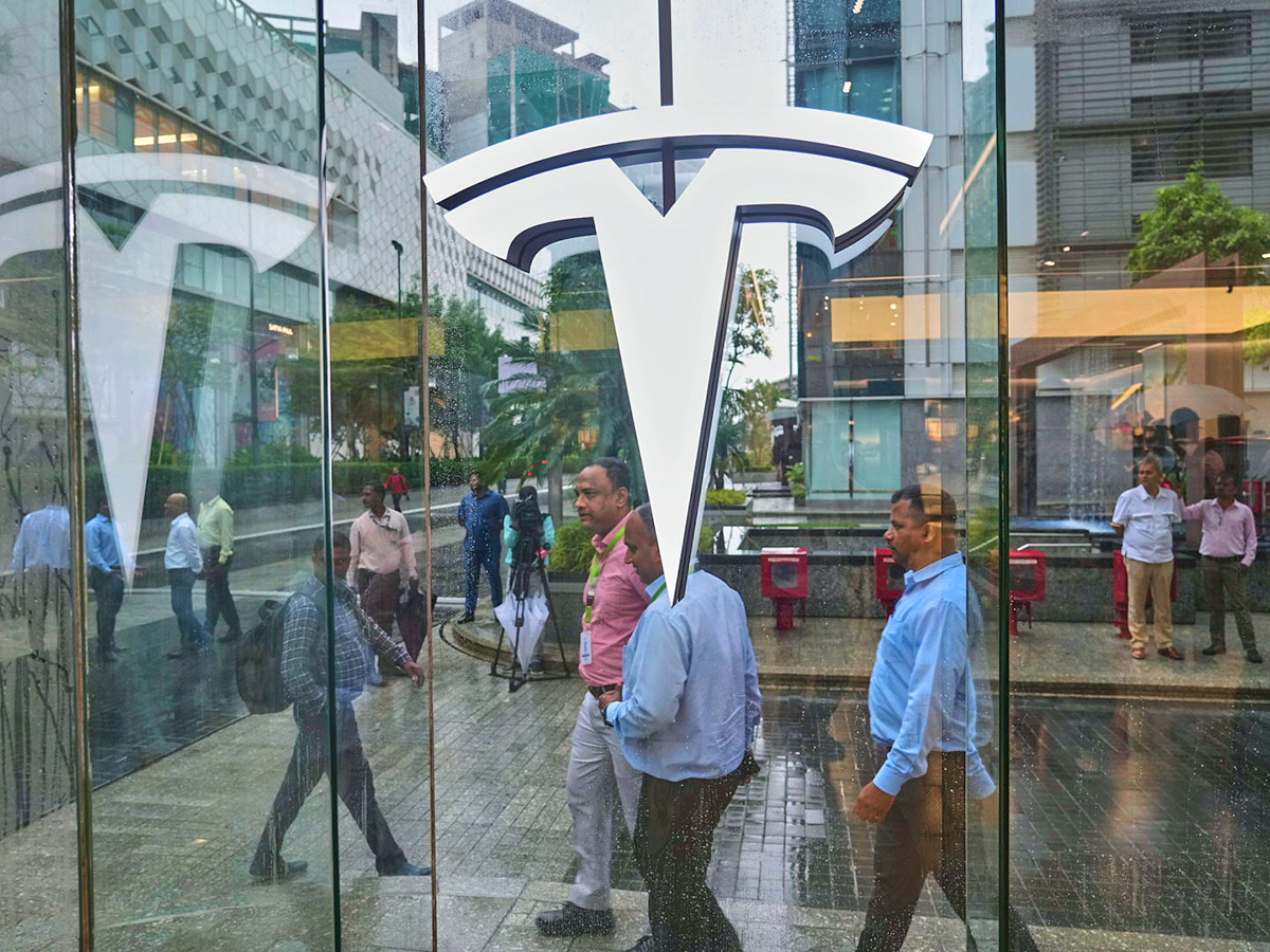Tesla Model Y Vehicle inauguration of India first Tesla showroom in Mumbai 11