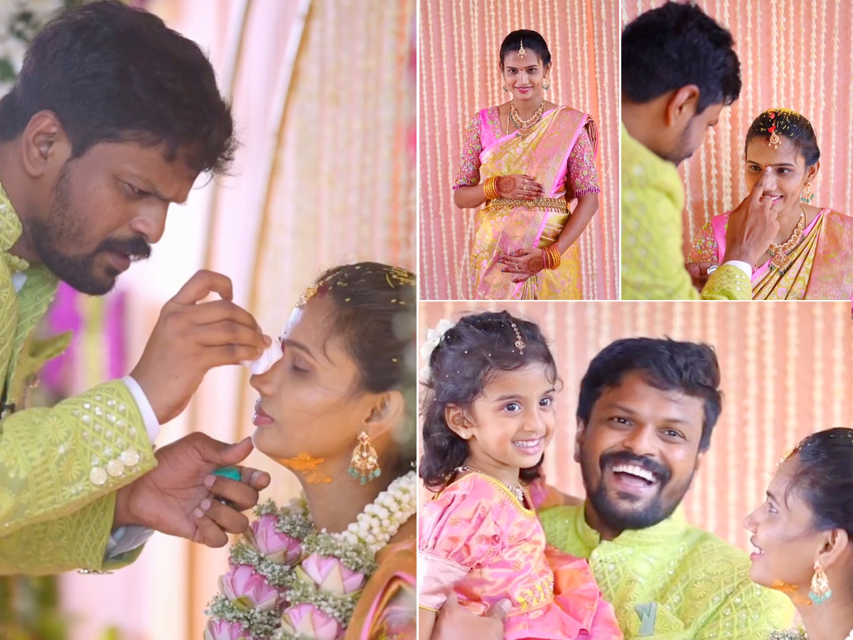 Bigg Boss Fame Adi Reddy Wife Kavitha Seemantham Function Photos1