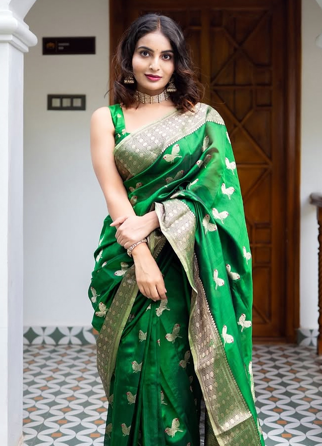 Ananya nagalla looking adorable in three sarees2