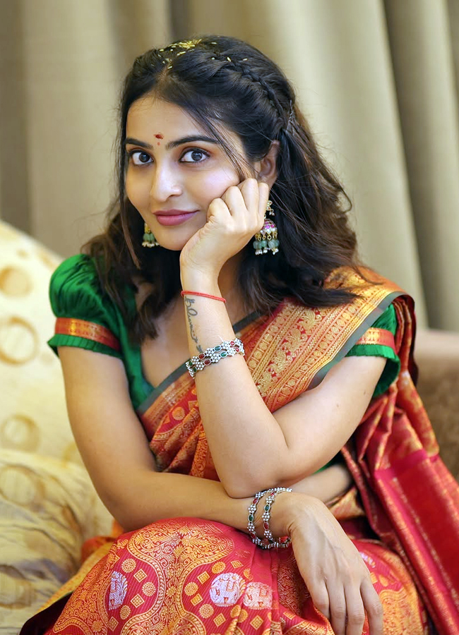 Ananya nagalla looking adorable in three sarees4