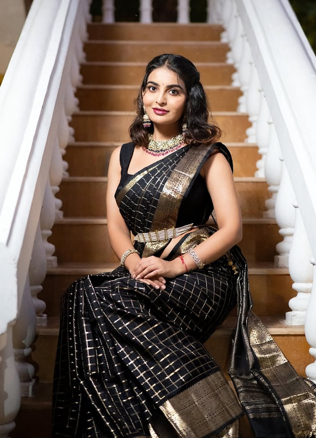 Ananya nagalla looking adorable in three sarees5