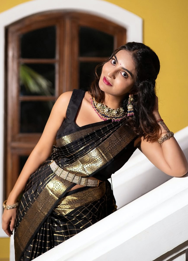 Ananya nagalla looking adorable in three sarees7